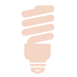 Icon of energy efficient light bulb