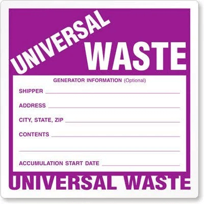 Universal Waste Sticker
