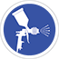 Icon of paint gun to illustrate resources for painting and coating operations