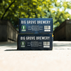 Big Grove Brewery beer cases