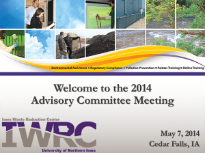 Advisory Committee Meeting Presentation - 2014