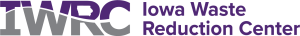 Iowa Waste Reduction Center gray and purple horizontal logo